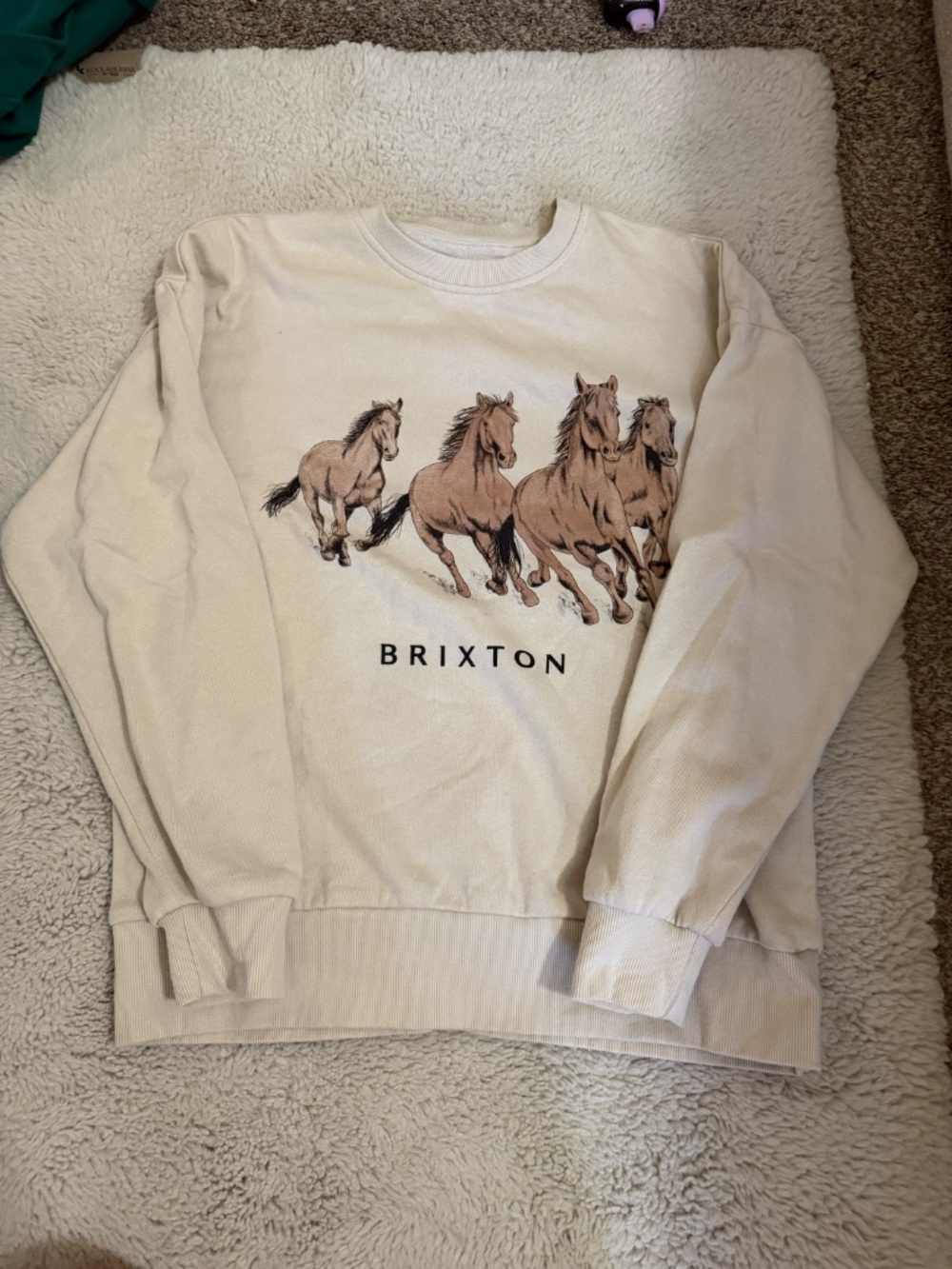 Womens Brixton Horse Crewneck- XS